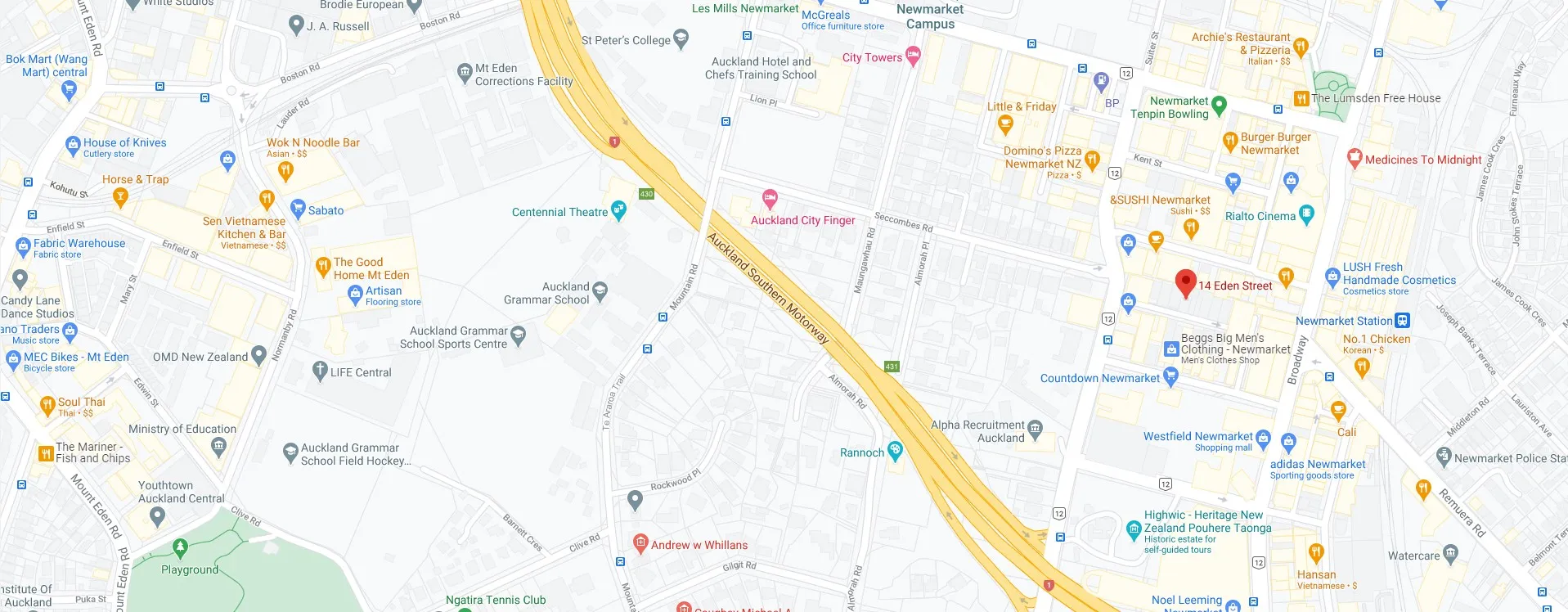 Map showing Panmech at 14 Eden Street, Newmarket, near Newmarket Station